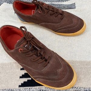 Kruzin evolve brown wingtip lace up oxford sneaker